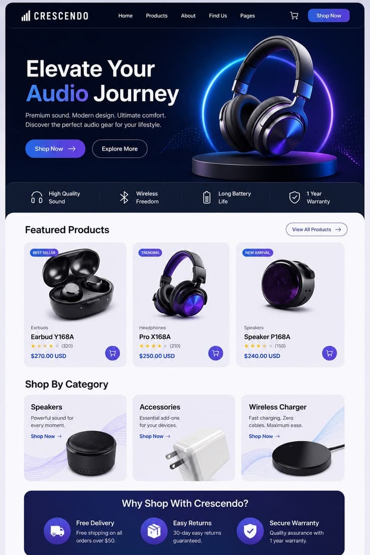 Modern storefront preview